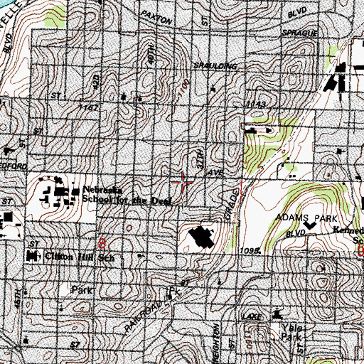 Topographic Map of Church of the Living God, NE