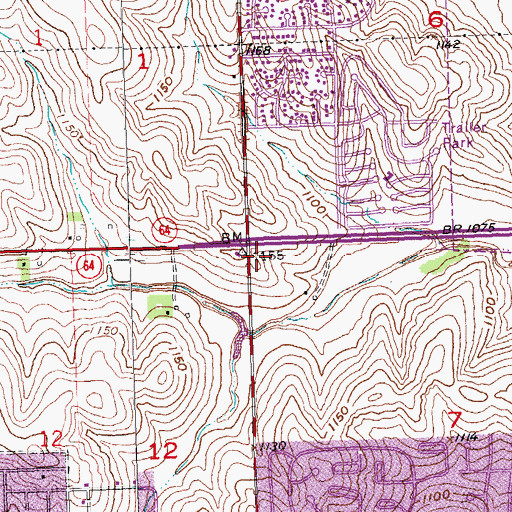 Topographic Map of Creighton Family Healthcare Building - Eagle Run, NE