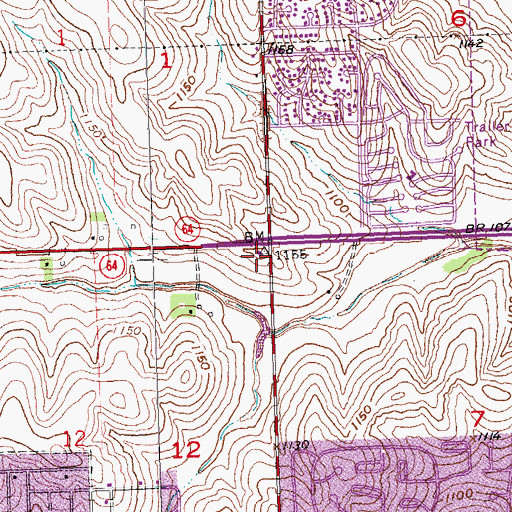 Topographic Map of Eagle Run West Dental Group Building, NE