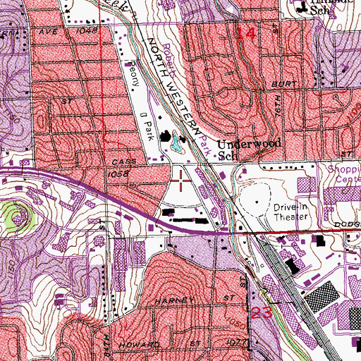 Topographic Map of Healthspring Medical Group - Chicago Court, NE