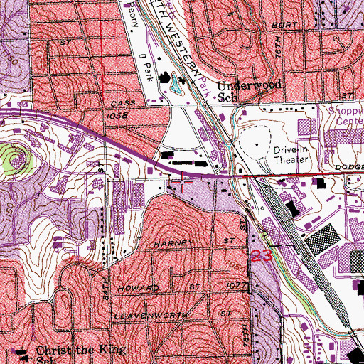 Topographic Map of Gastro-Intestinal Associates Building, NE