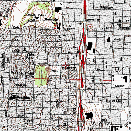 Topographic Map of Charles Drew Health Center, NE