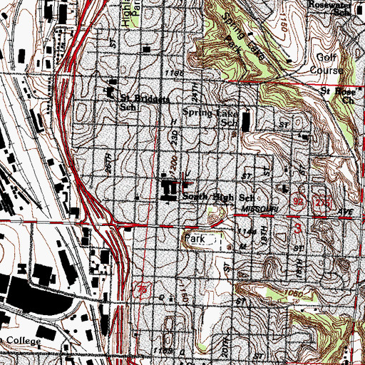 Topographic Map of Wheeler Memorial Presbyterian Church, NE