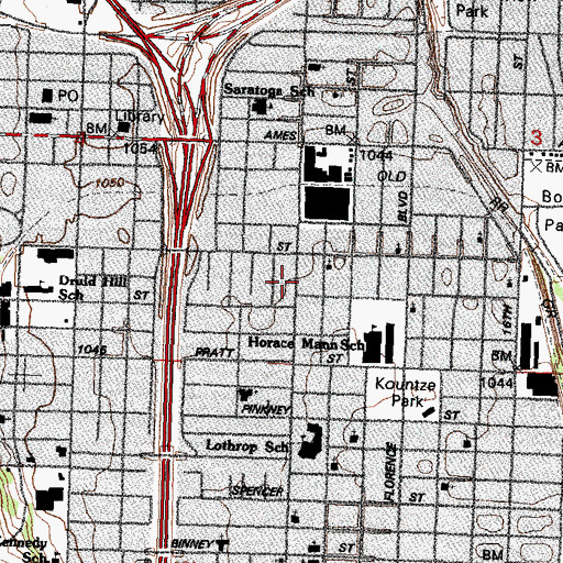Topographic Map of True Holiness Church, NE