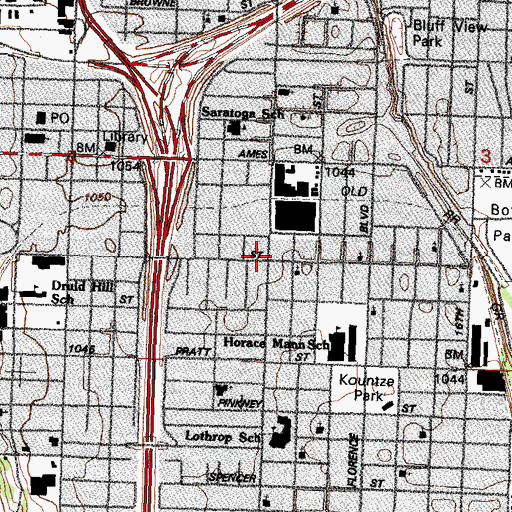 Topographic Map of Freedom Assembly of God Church, NE