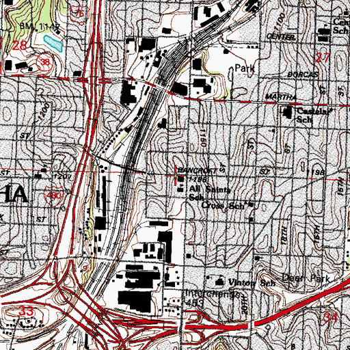 Topographic Map of Immaculate Conception Church, NE