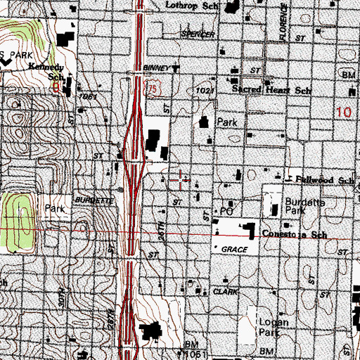 Topographic Map of Greater Bethlehem Temple - Jesus Only, NE