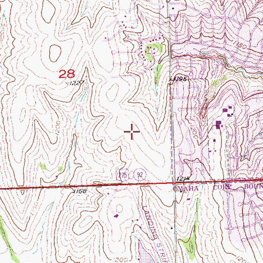 Topographic Map of CHI Health - Lakeside Hospital, NE