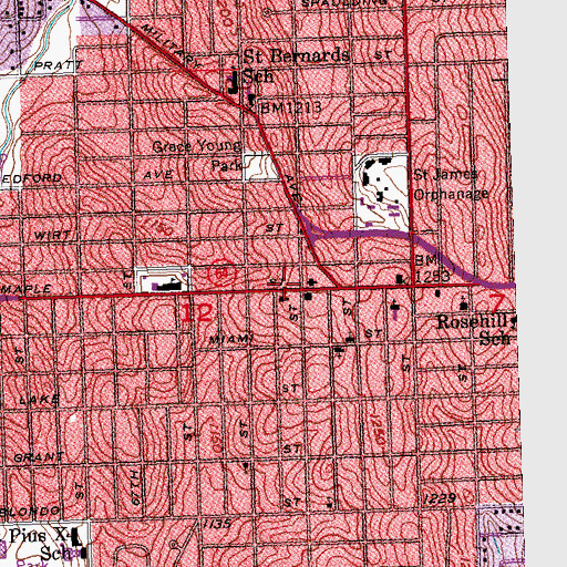 Topographic Map of Benson Family Dentistry Center, NE