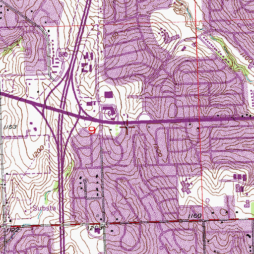 Topographic Map of Maple Hill Foot Clinic, NE