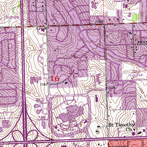 Topographic Map of Brighton Gardens, NE