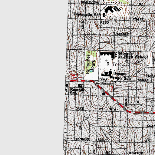 Topographic Map of Benson Chiropractic Clinic, NE