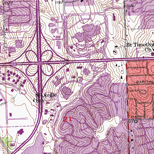 Topographic Map of Physicians Clinic, NE