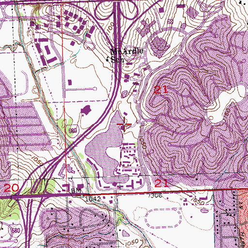 Topographic Map of Midwest Dermatology Clinic, NE