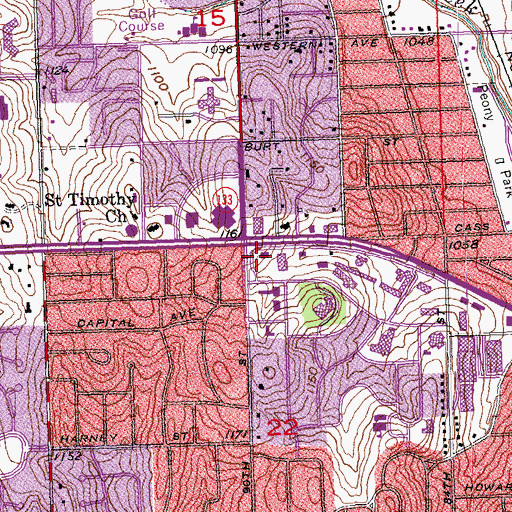 Topographic Map of Physicians Clinic, NE
