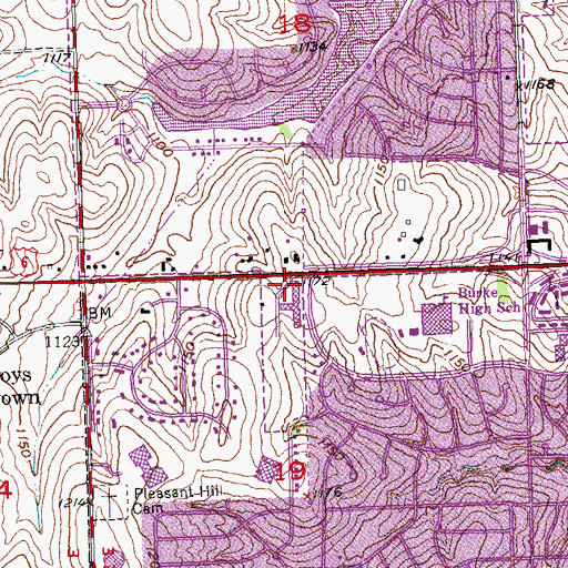 Topographic Map of Creighton Family Healthcare Building - West Dodge, NE