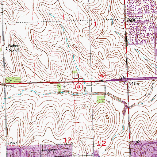 Topographic Map of University Medical Associates Building - Eagle Run, NE
