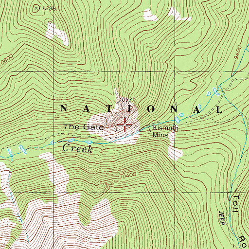 Topographic Map of The Gate, CO