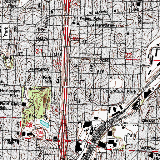 Topographic Map of Grace Lutheran Church, NE