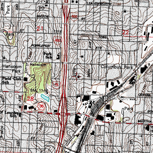 Topographic Map of Faith Bible Church, NE