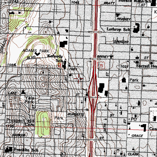 Topographic Map of Thine Will Church of God in Christ, NE