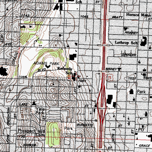 Topographic Map of Faith Deliverance Church, NE