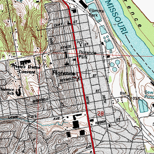Topographic Map of Christian Science Third Church, NE