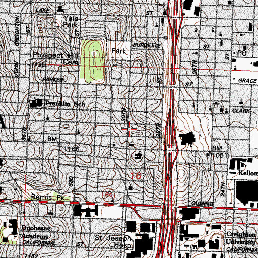 Topographic Map of Jesus Christ Community Apostolic Faith Church, NE