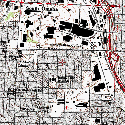 Topographic Map of Bethel Baptist Church, NE