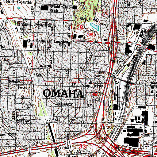 Topographic Map of Saint Adalberts Church, NE