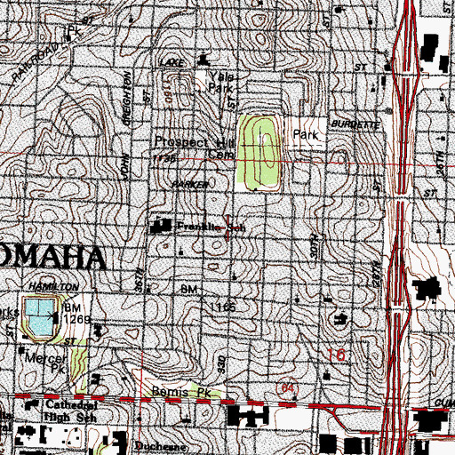 Topographic Map of New Life Bible Fellowship, NE