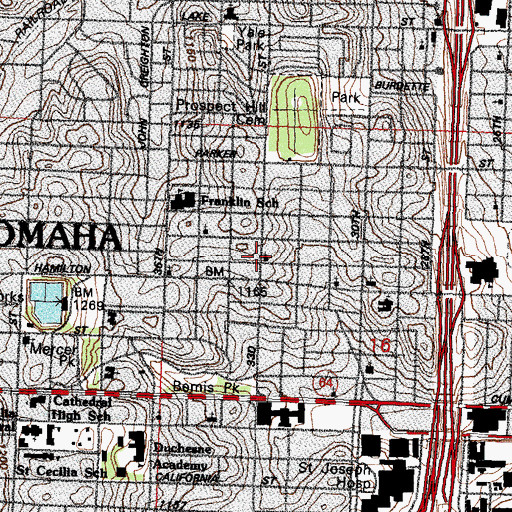 Topographic Map of Shiloh Christian Worship Center, NE