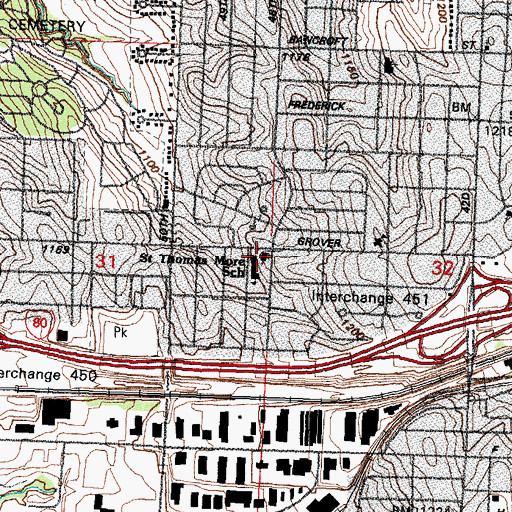 Topographic Map of Saint Thomas More Church, NE