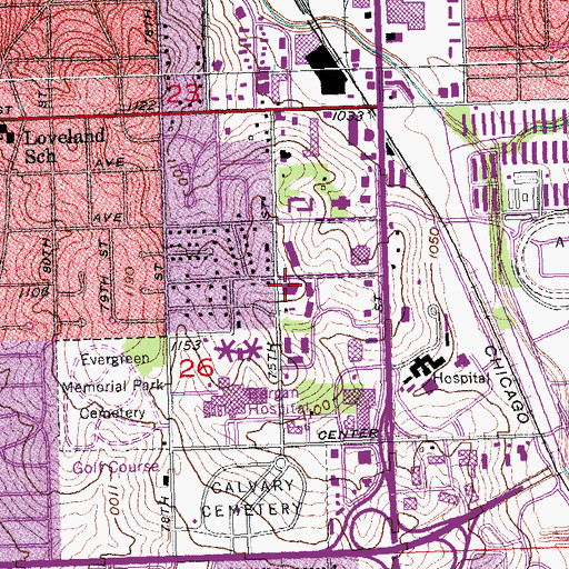 Topographic Map of Glad Tidings Church, NE