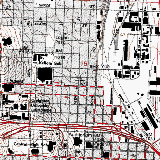 Topographic Map of Holy Family Church, NE