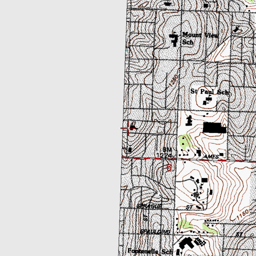 Topographic Map of North Side Christian Church, NE