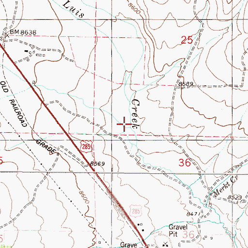 Topographic Map of Clover Creek, CO