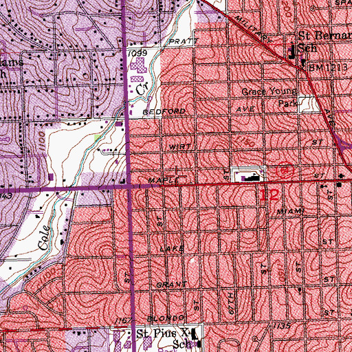 Topographic Map of One Way Ministry, NE