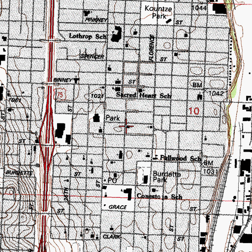 Topographic Map of Greater Saint Paul Church of God in Christ, NE