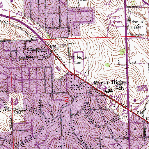 Topographic Map of Mary Immaculate Catholic Church, NE