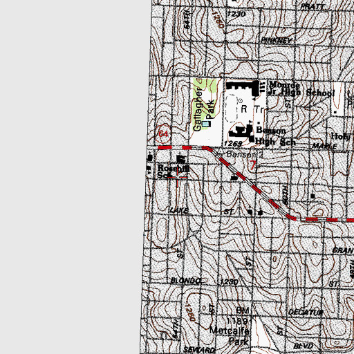 Topographic Map of Bethany Lutheran Church, NE