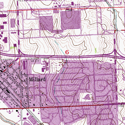 Topographic Map of Faith-Westwood United Methodist Church, NE