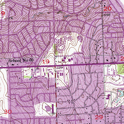 Topographic Map of Saint Robert Bellarmine Church, NE