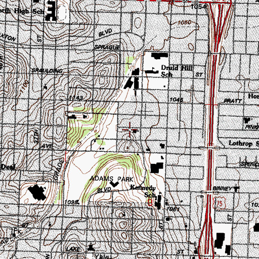 Topographic Map of King Solomon Baptist Church, NE