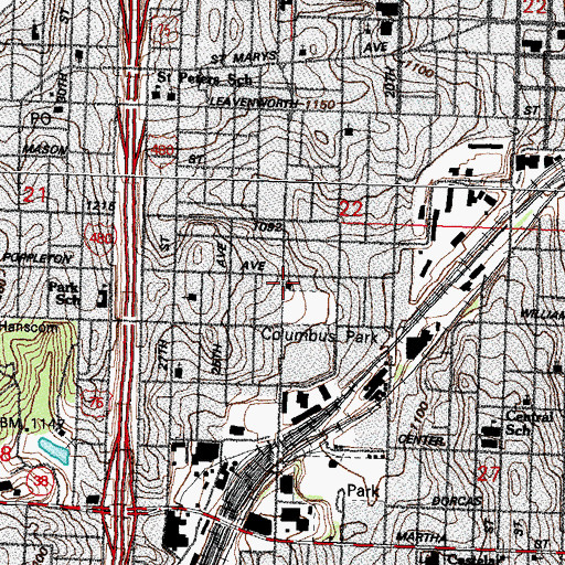 Topographic Map of Saint Ann Church, NE