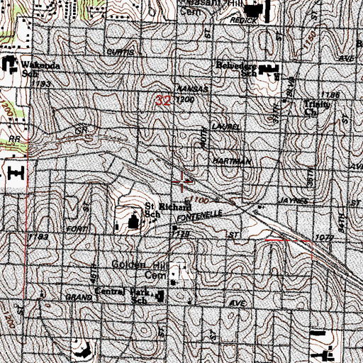 Topographic Map of Trinity Hope Foursquare Gospel Church, NE