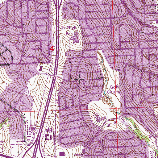 Topographic Map of Holy Cross Lutheran Church, NE