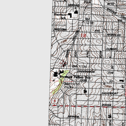 Topographic Map of Dundee Presbyterian Church, NE