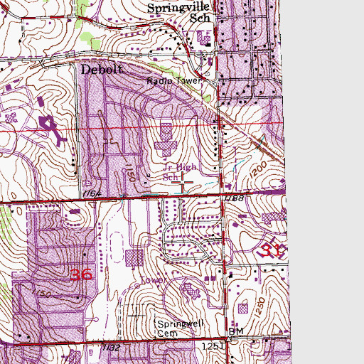 Topographic Map of Benson Park Kingdom Hall, NE