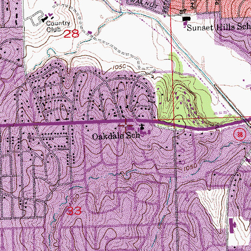 Topographic Map of Rockbrook United Methodist Church, NE
